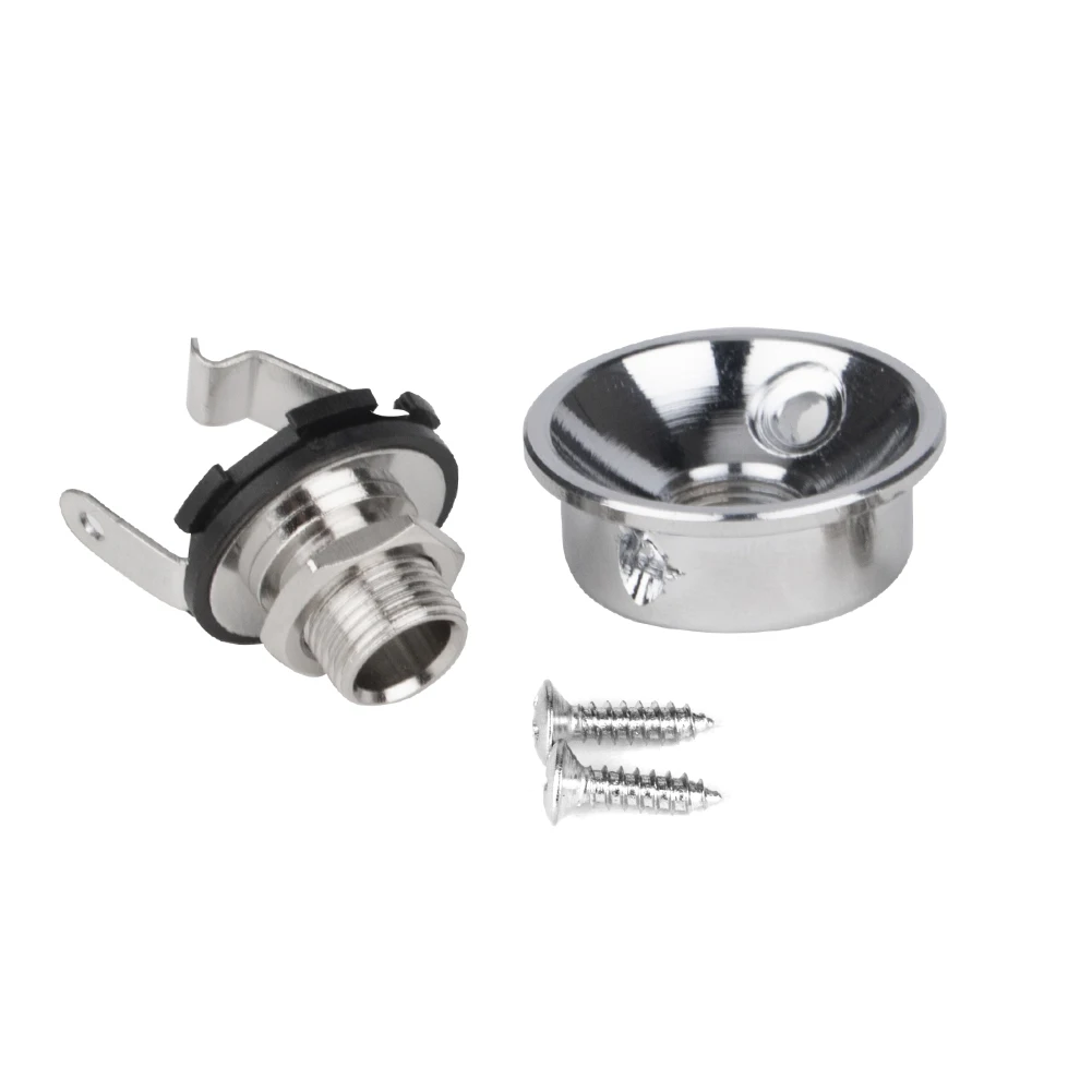 gitarre zubehör 635mm14 jack steckdose ausgang platte für elektrische telecaster gitarre mit montage schrauben free global shipping