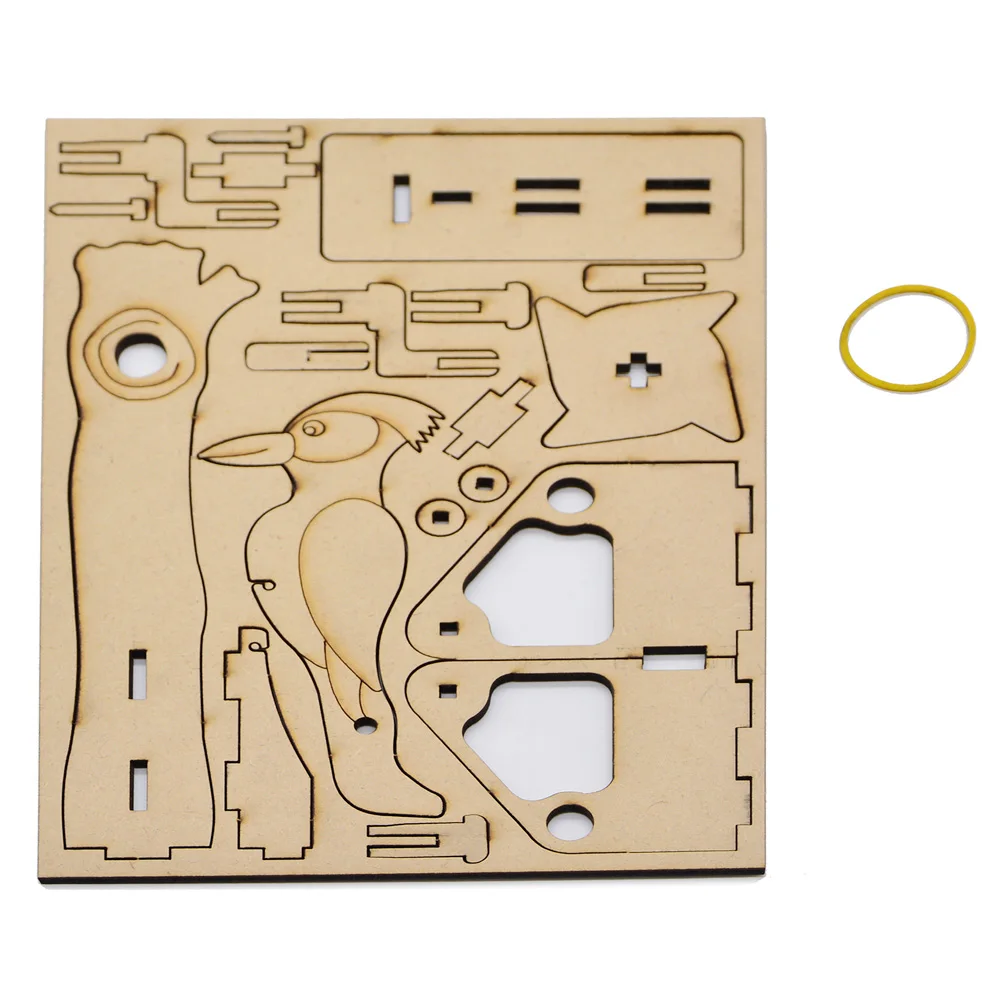 

2020 New Hand-cranked Woodpeckers Model Science Experiment Children DIY Assembly Educational Toy