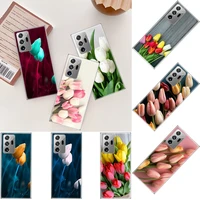 tulip flower phone case for galaxy a02s a03s a12 a13 a22 a23 a32 a33 a42 a52 a53 a72 a73 samsung a30s a50s a70s a10s a20s a81 a9