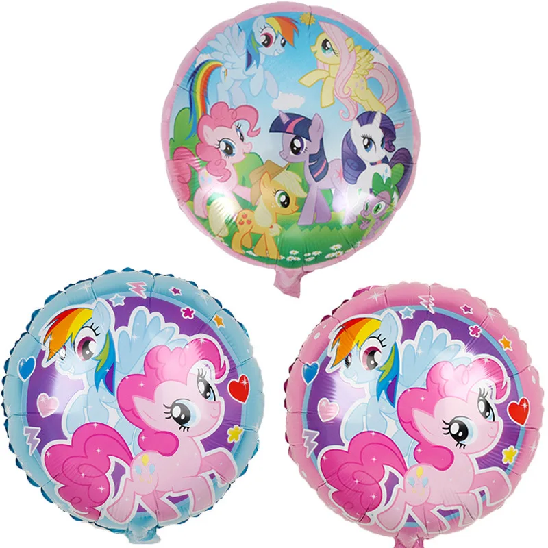1 шт. 18 дюймов мультяшная лошадь пони воздушный шар из фольги для детей украшение