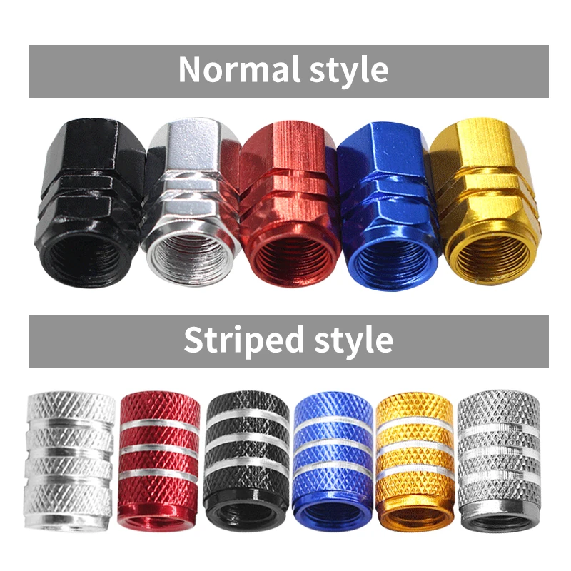 

4PCS/1Set Car Tire Valve Stem Caps Bolt-in Aluminum Theftproof Valve Caps Car Wheel Tires Valves Tyre Stem Valve Caps Wheel caps