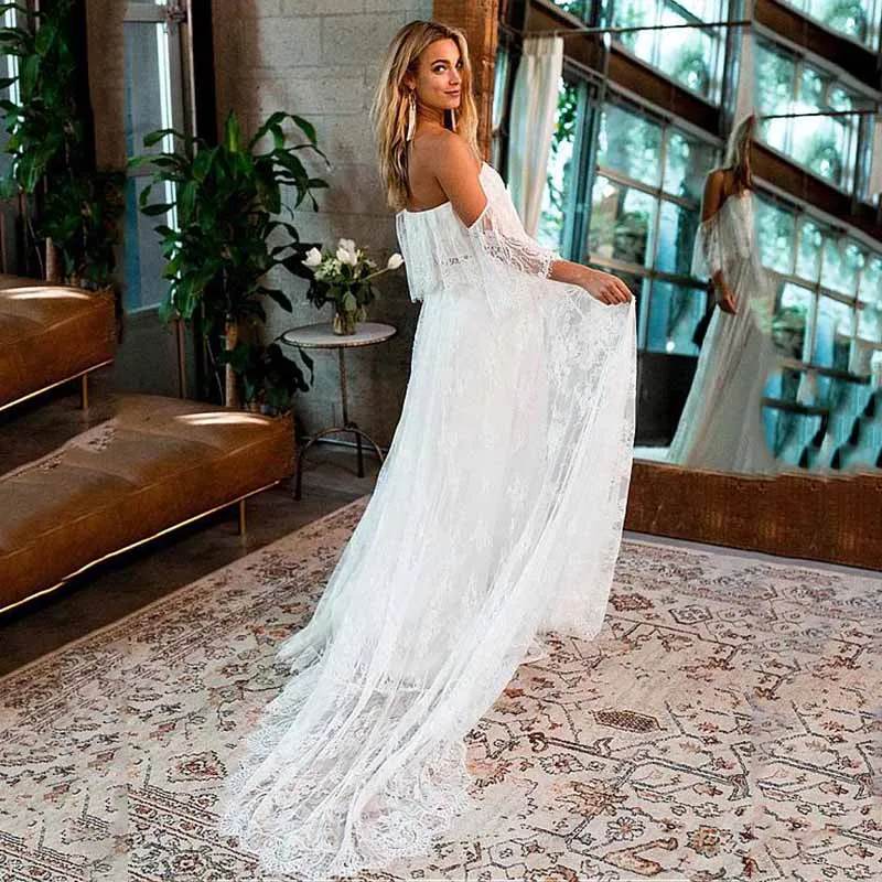 Соблазнительное ТРАПЕЦИЕВИДНОЕ свадебное платье с кружевной аппликацией и