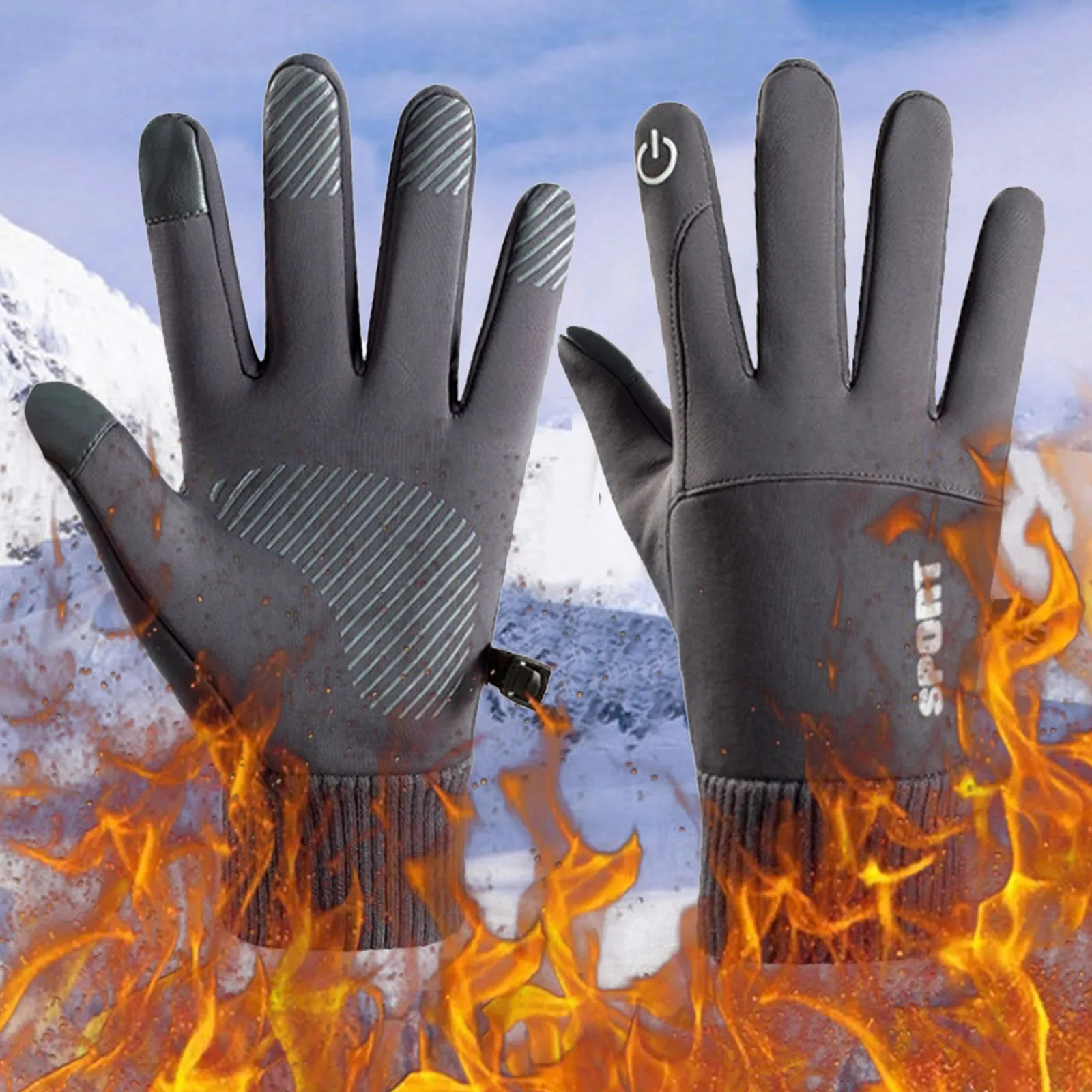 

2021 New Unisex Winter Gloves Women Warm Outdoor Cycling Driving Climbing Motorcycle Cold Gloves Waterproof Non-slip Glove Mens