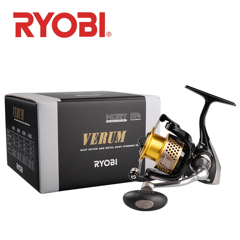 RYOBI VERUM CNC HANDLE Spinning Fishing Reels 2000-4000 7+1BB Gear Ratio 5.0:1/5.1:1 Metal Spool Saltwater Reels Fishing Wheels images - 6