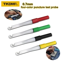 tkdmr 4mm socket insulation piercing needle non destructive back probe pin test probes redblackyellowgreen mini wire piercer