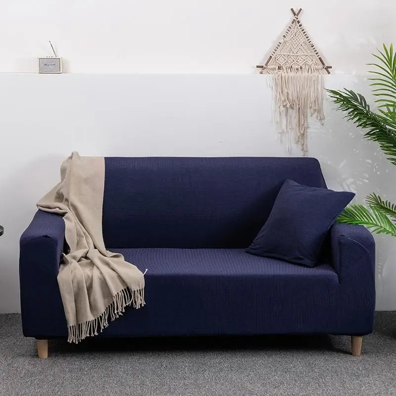46 мягкий высокоэластичный чехол для дивана мебели защитный однотонный вязаный