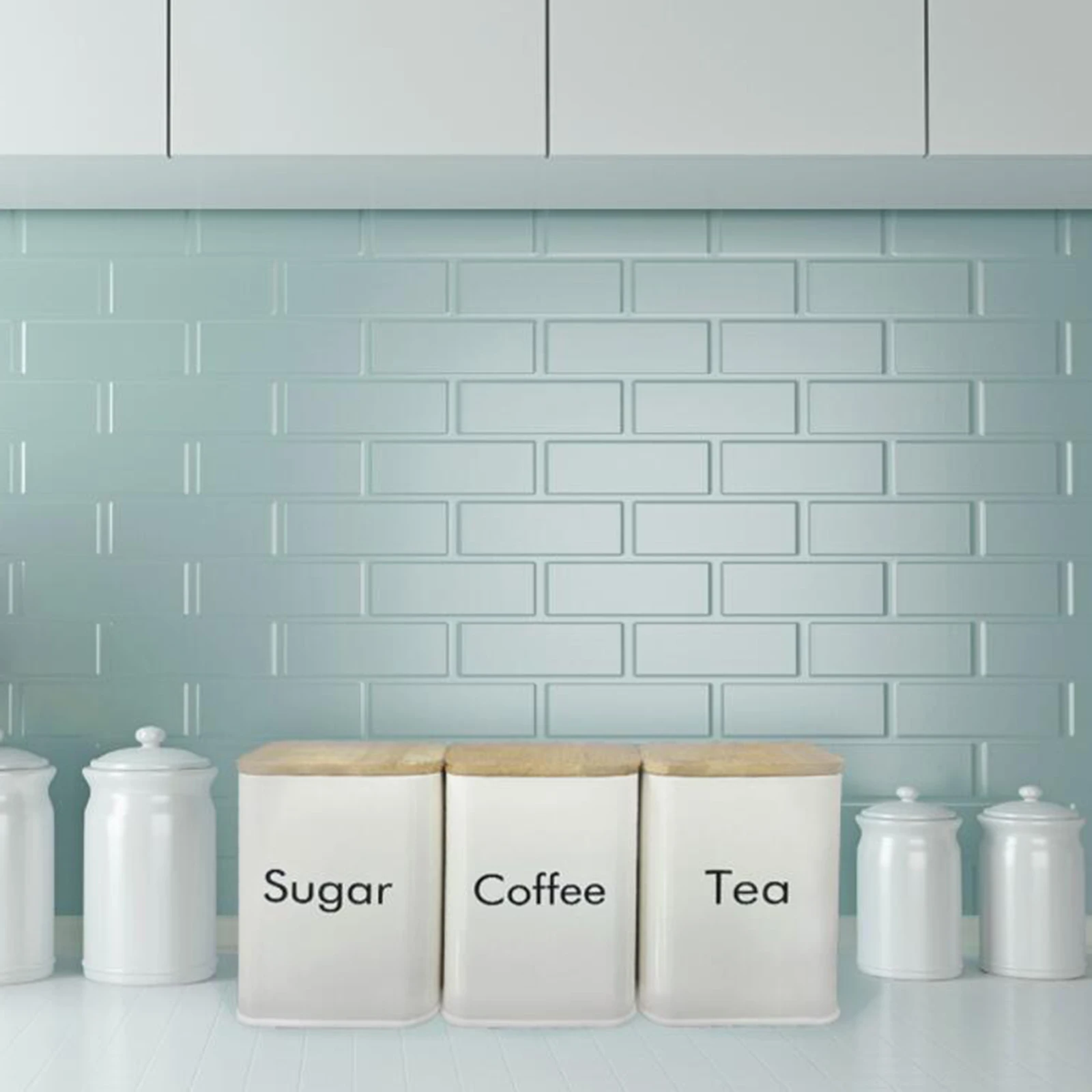 

3x Iron Storage Jars Kitchen Canisters Canister Set, Coffee, Sugar, Tea, Storage Containers for Kitchen Dining Room