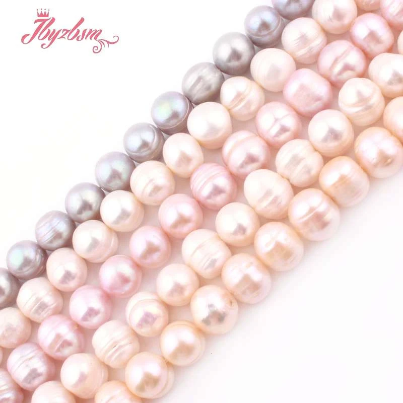 9-10mm Freshwater Pearl Nearround Beads Loose Natural Stone For Jewelry Making DIY Bracelet Necklace Earring Strand 15&quot | Украшения и