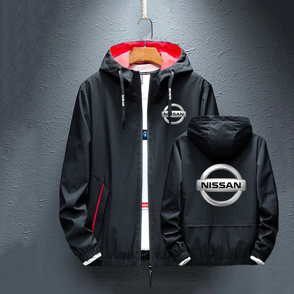 

NISSAN Print Coat Spring Hoodies Summer Jacket Men Street Windbreaker Hoodie Zipper Thin Jacket Men Jackets