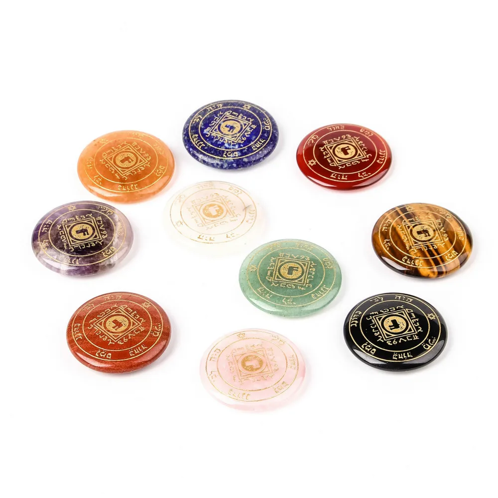 30 мм натуральный камень кристалл круглый кусок Соломон амулеты любви энергии