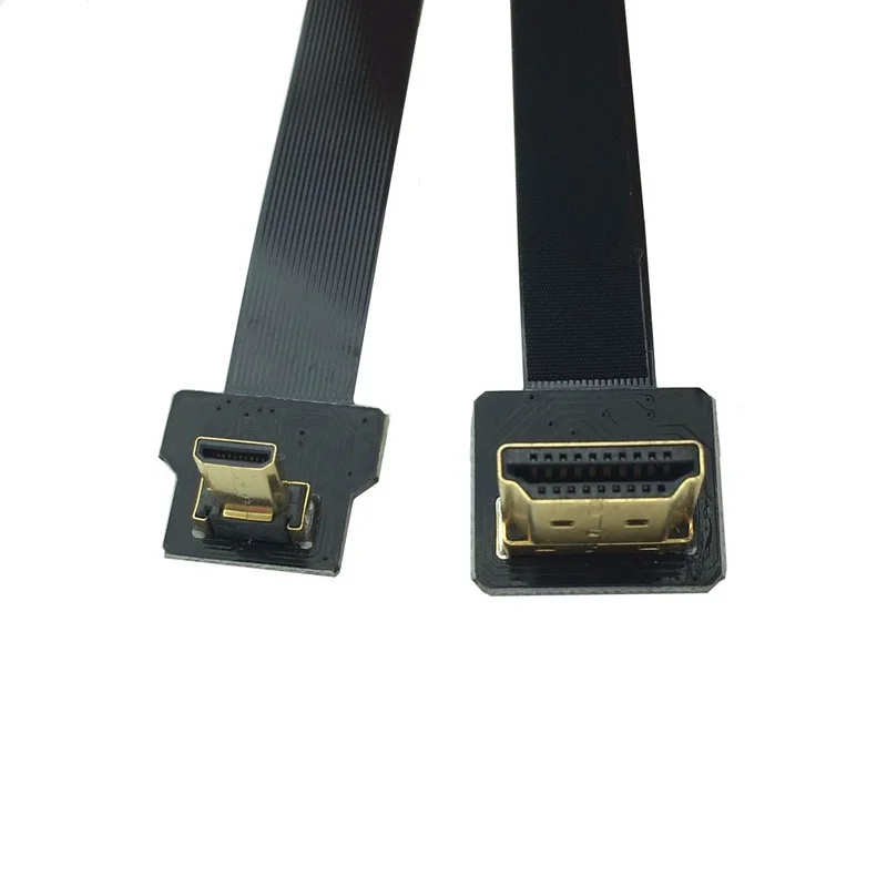 

FPV HDMI-совместимый с Micro-hdmi 90 градусов вверх угол FPC лента плоский HDMI-совместимый кабель шаг 20pin для аэрофотосъемки