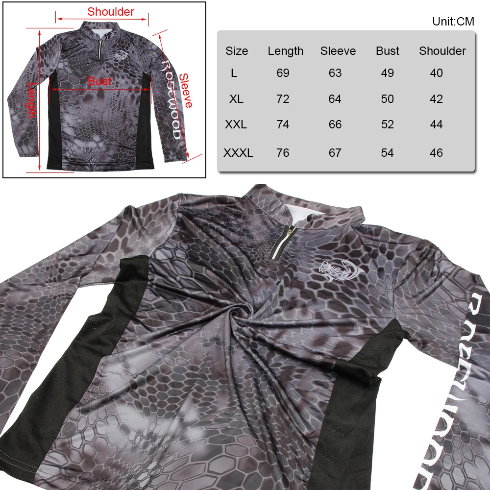 Палисандр Открытый Рыболовные майки быстро сухой анти-москитная Одежда L XL XXL XXXL Мужская Спортивная анти-УФ одежда для рыбалки