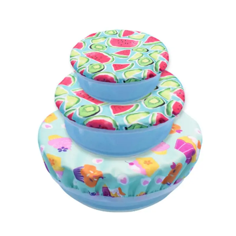 

New Reusable Bowl Covers With Elastic- Set Of 3 For Cookware Bowl Pot Reusable Stretch Lids Kitchen Accessories Bowl Covers 1