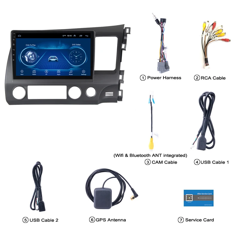 10 1 дюймов Wanqi 9 Автомобильная GPS навигация для RHD Honda Civic 2004 2011 поддержка правой руки