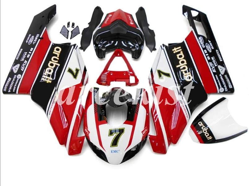 

Новый комплект обтекателей для мотоцикла ABS, подходит для Ducati 749, 999, 2005, 2006, 05, 06, 749R, 999R, комплект кузова номер 7