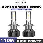 Комплект автомобильных фар головного света HLXG, светодиодная лампа H7 6000K 8000K H1 H3 H11 9005 HB3 9006 HB4 светодиодный в 110 Вт лм