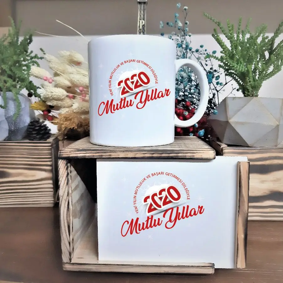 

2020 design New Year Wooden Boxed Mug Cup