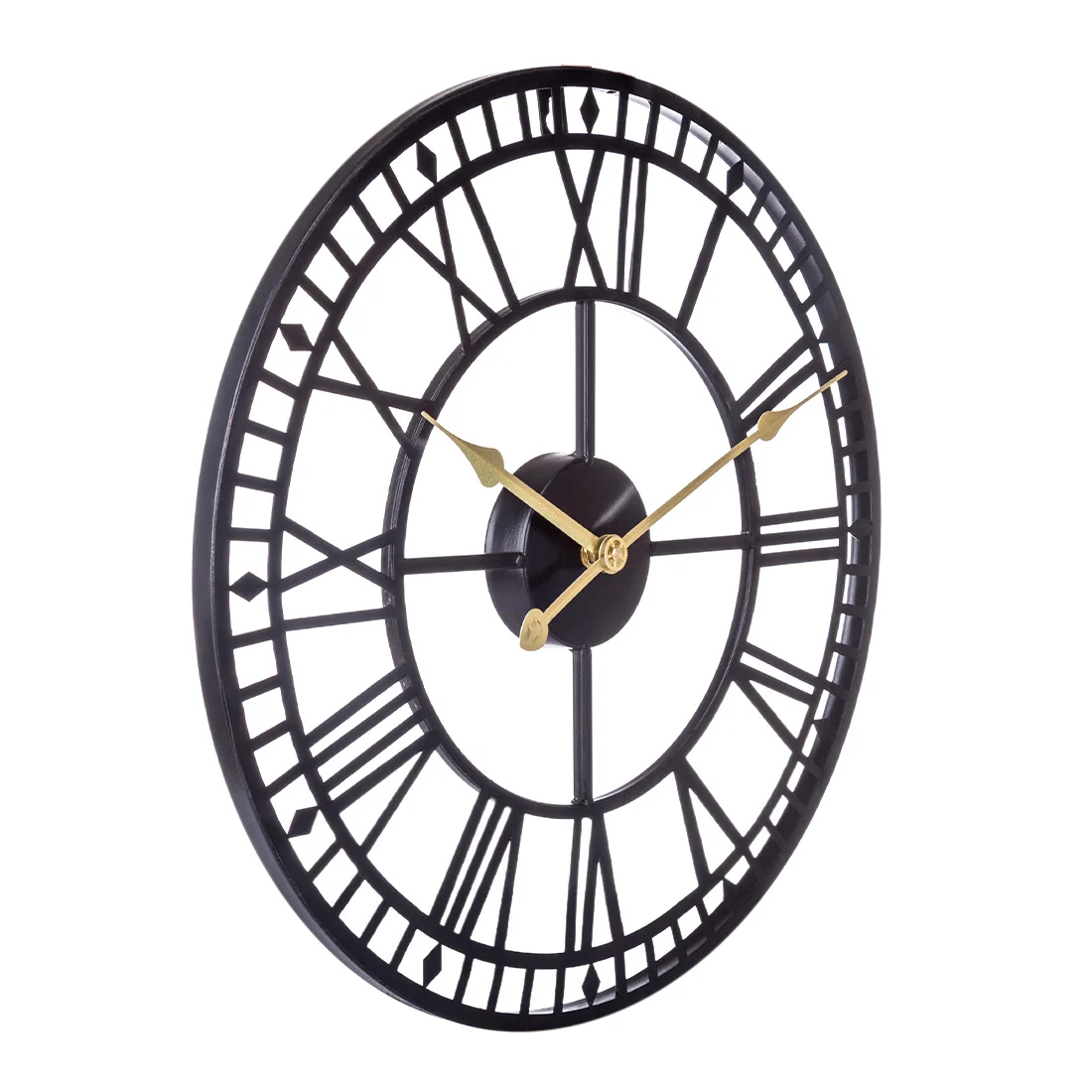 Горячие 16 дюймов 40 см железные полые настенные часы римские цифры бесшумные