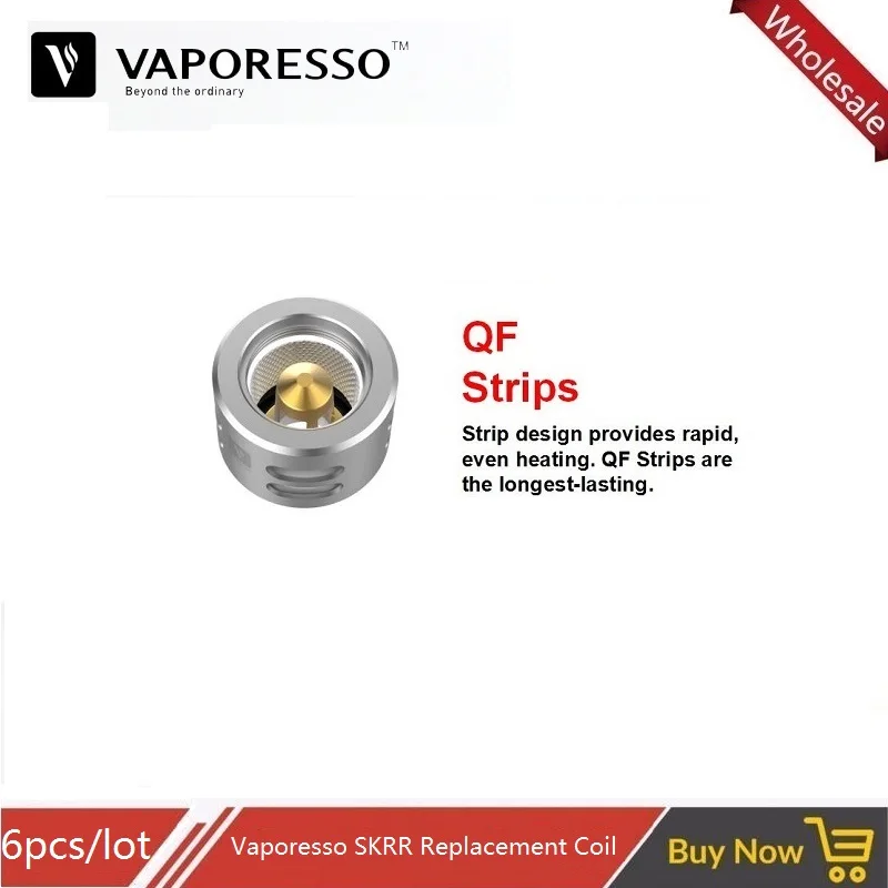 6 шт. оригинальный спираль Vaporesso 0.2ohm QF Mesh 0.15ohm полоски Vape Core для SKRR Atomizer Luxe S Kit
