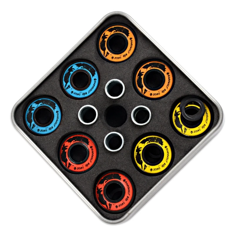 

Dark Wolf Set of ABEC-11 Skateboard Bearing 8Pcs with 4Pcs Spacer Fit Skateboarding Double Rocker Mini Cruiser