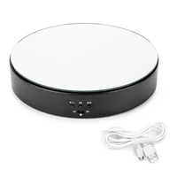360 degree electric rotating mirror jewelry display stand base electric rotating turntable jewelry holder for photography video