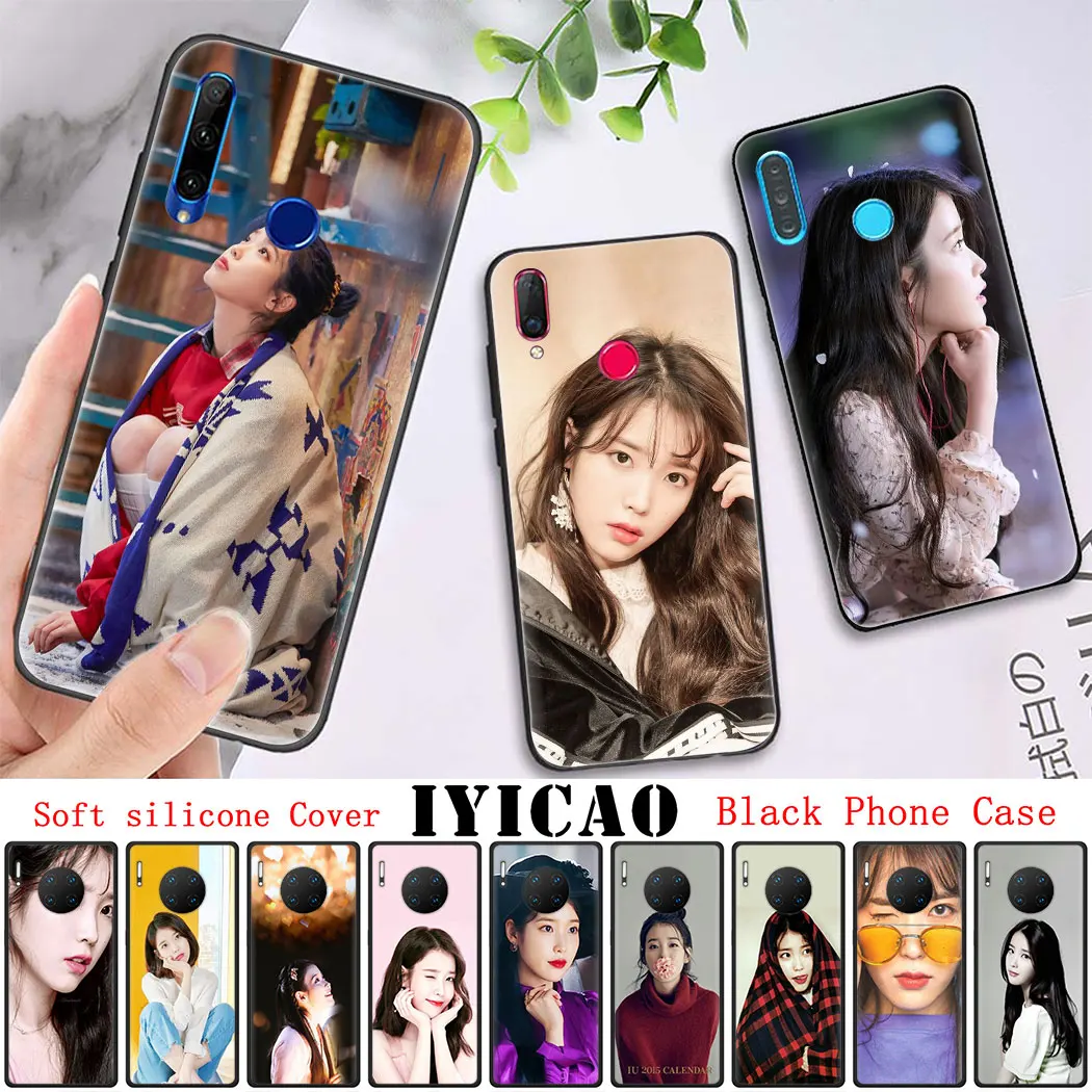 Мягкий силиконовый чехол для Huawei Mate 10 20 30 Pro Lite Y6 Y7 Y9 Prime Y5 черный телефона IU Korean