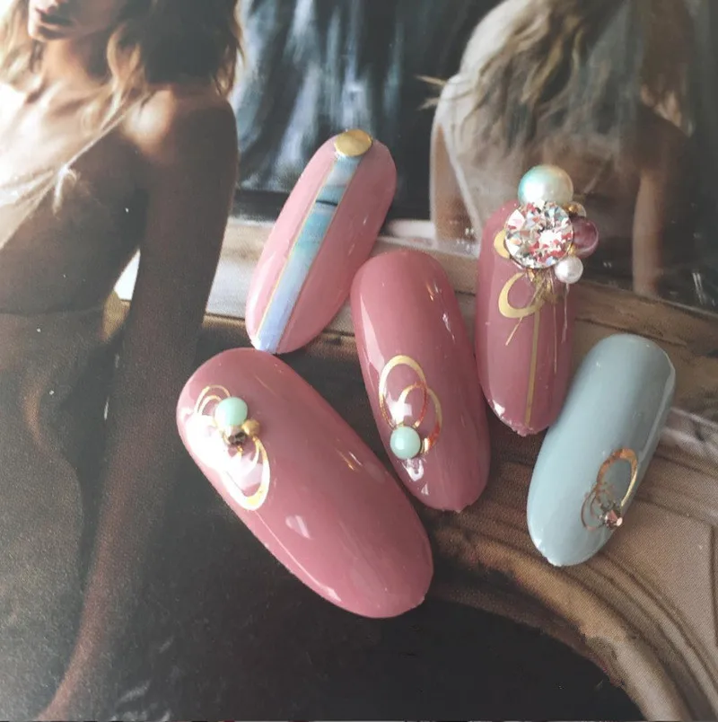 Наклейки для ногтей золотистые/черные/серебристые 7 листов | Красота и здоровье