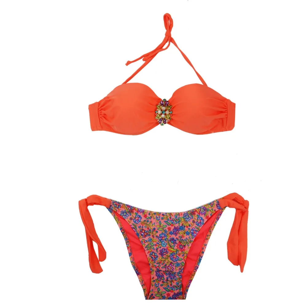 2019 Бразильский бикини сексуальный недоуздок купальник женский Танга микро