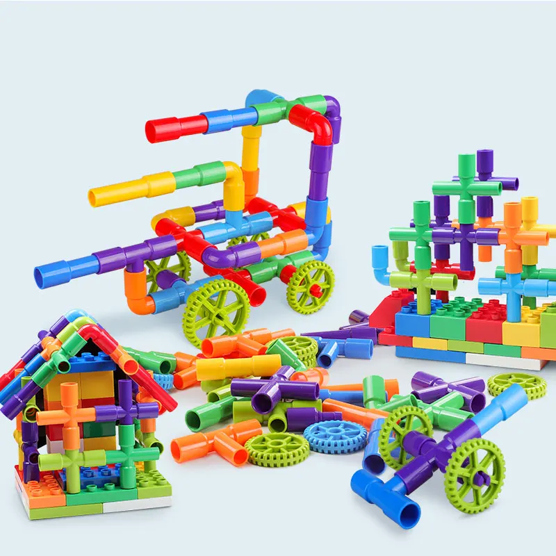 

Children's Building Blocks DIY Mizuki Toy Pipe Montessori Toy Building Educational STEM Designer Girl Toy