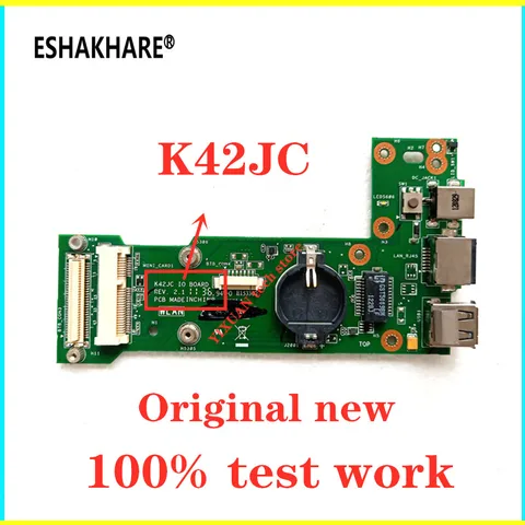 Совершенно новая плата K42JC REV: 2,1 IO для Asus K42J X42J A42J A40J K42JC K42JR K42JZ K42JY K42JV X42D K42D K42F POWER USB плата