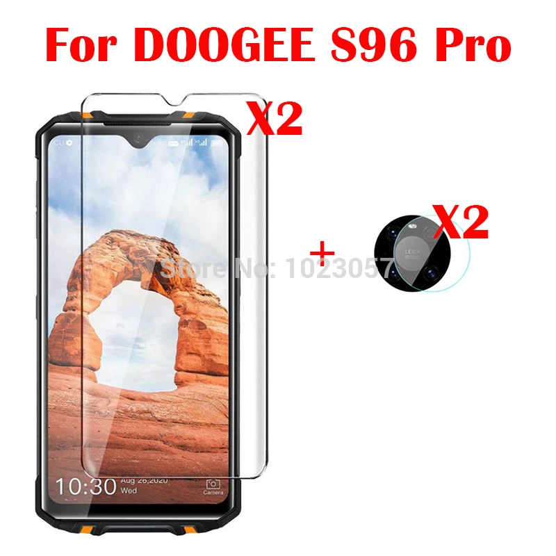 3-в-1 Экран протектор + чехол для телефона Для Doogee S96 Pro Стекло анти-шок на