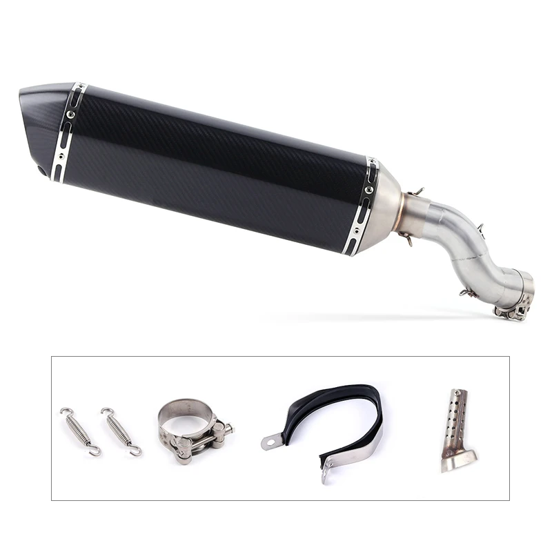 

Motorcycle Full Exhaust System Escape Middle Link Pipe Muffler Slip On For kawasaki Z900 Ninja900 2017 2018