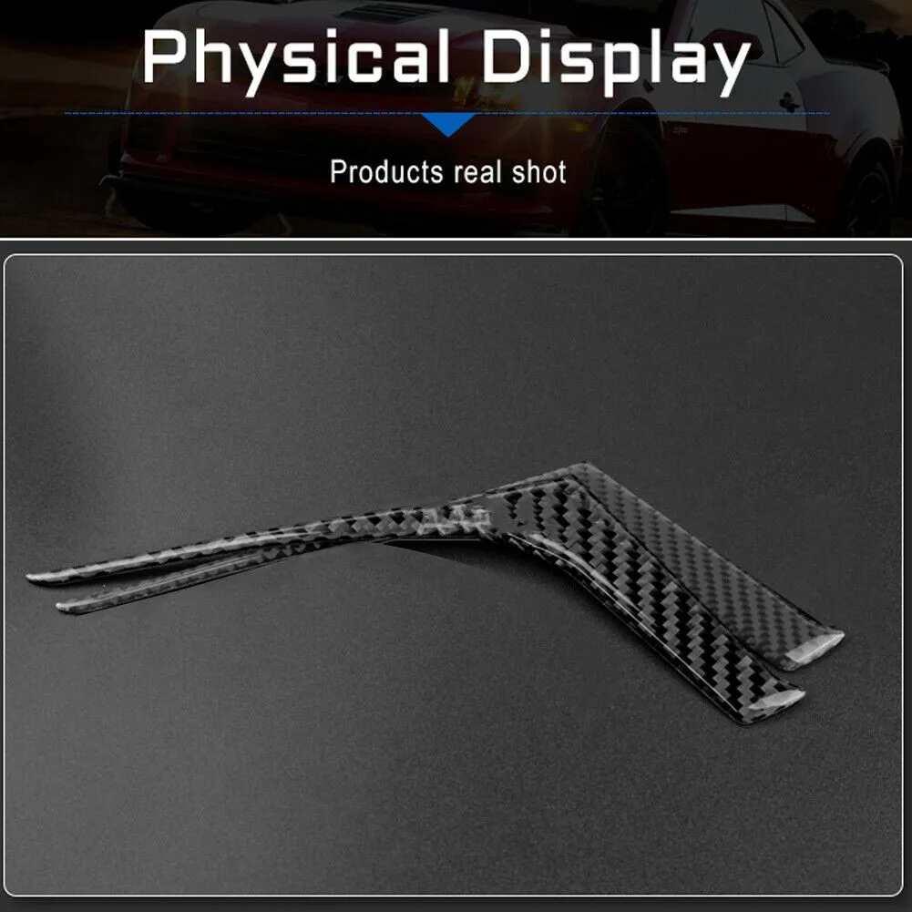

Replacement Steering Wheel Button Cover Sticker Trim Car Carbon Fiber Useful