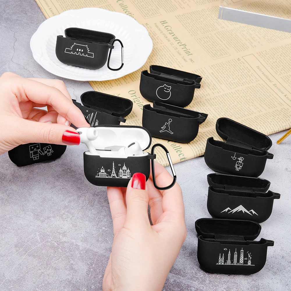 Для Airpods Pro Чехол Силиконовый Беспроводной bluetooth наушники чехол для Apple 2019