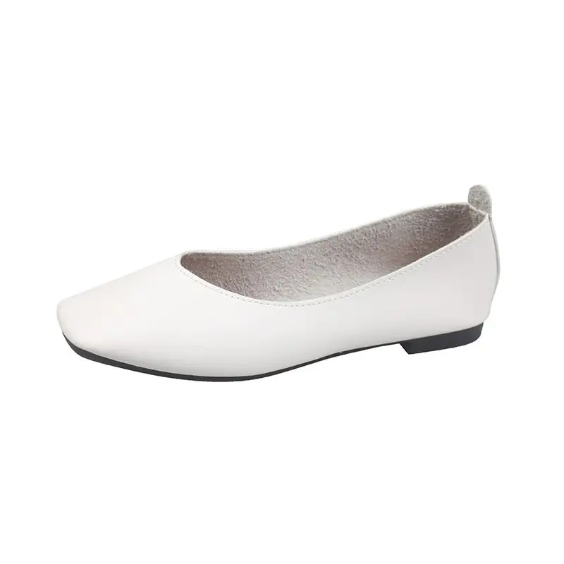 

2021 New Simple Design Ladies Flat Shoes Soft Women Square Toe Vintage Flats Female Casual Boat Shoes Retro Leisure Shoes Girl