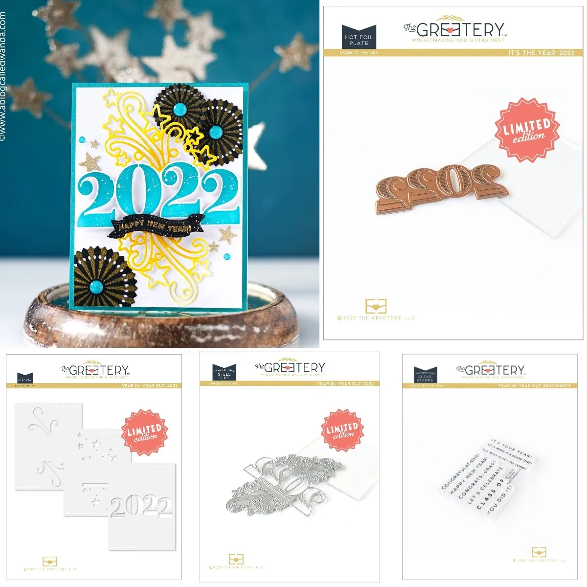 

New Year in Year out 2022 Metal Cutting Hot Foil Dies Stamps Stencil Diy Handmade Scrapbook Diary Decoration Embossing Template