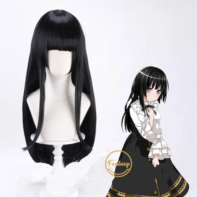 BanG Dream! Парик Shirokane Rinko для косплея длинный парик черные синтетические женские