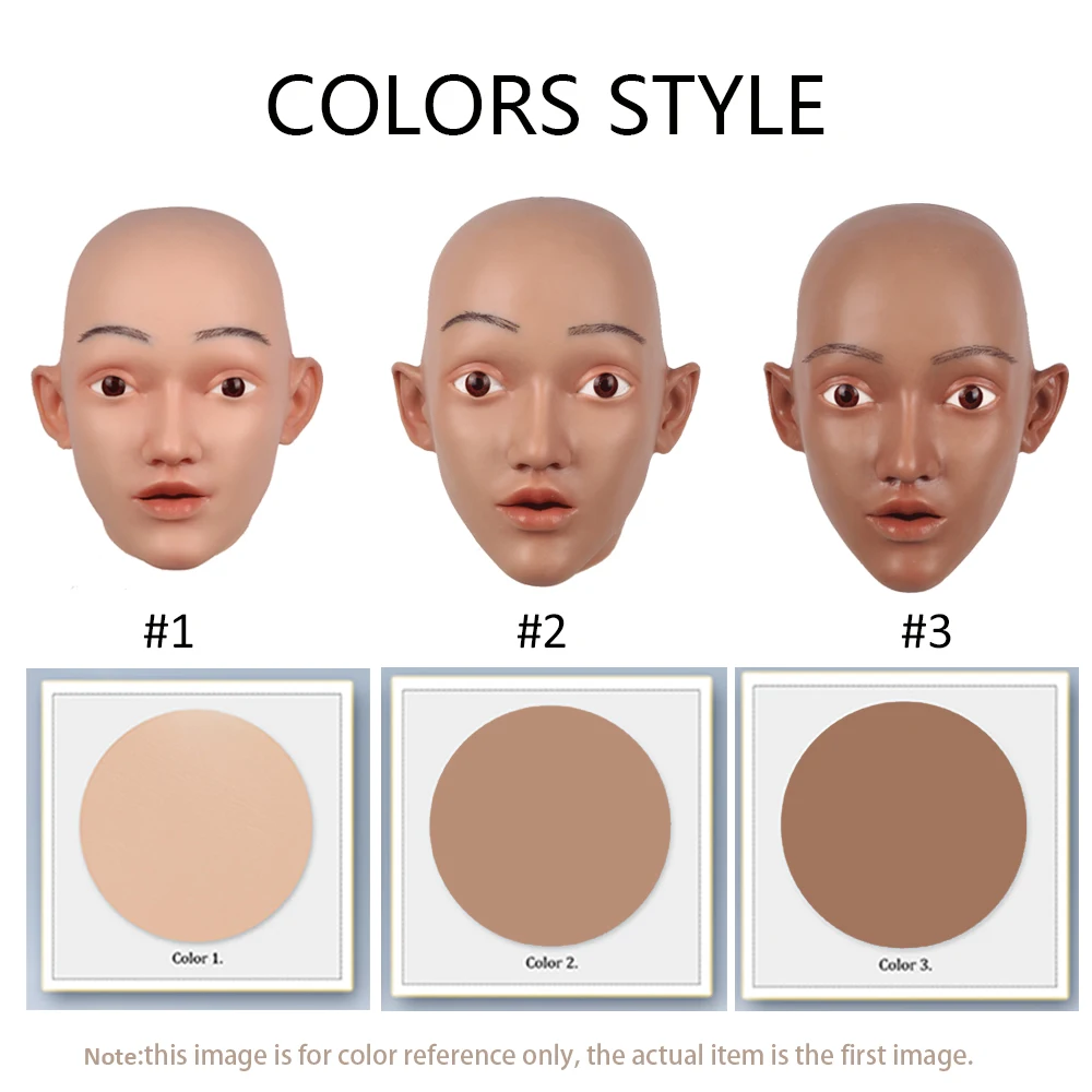 

Liifun Realistic Soft Silicone Female Head-Mask Kath Face Halloween Simulation Shivell Cosplay Masks for Crossdresser Drag Queen