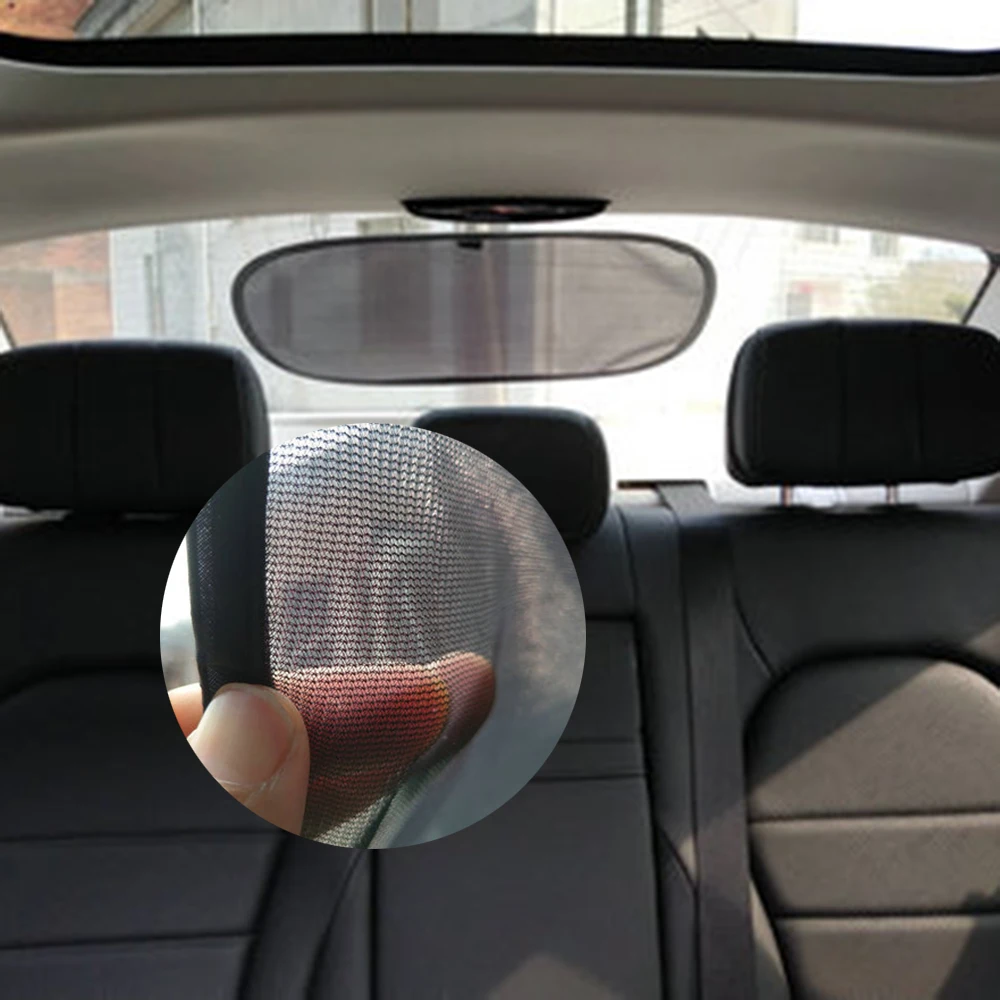 

4x Black Side Car Sun Shades Rear Window Sunshades Cover Mesh Visor Shield Screen Interior UV Protection