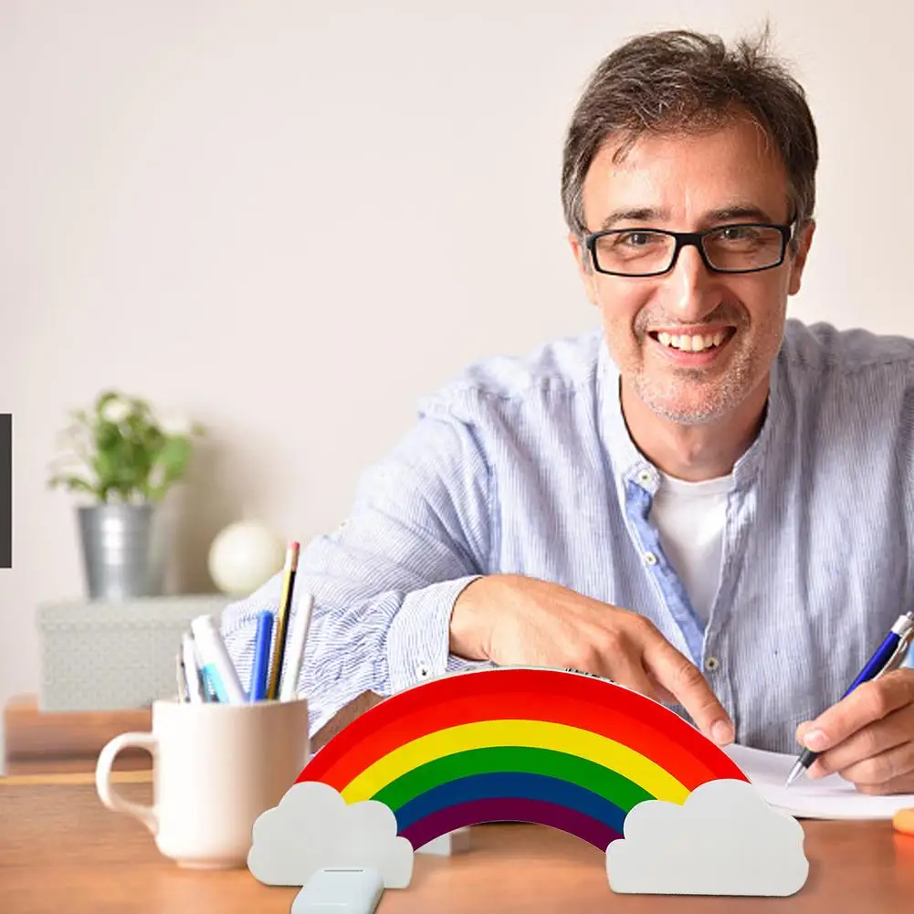 Деревянный держатель для ручек Радужный Настольный канцелярский телефона