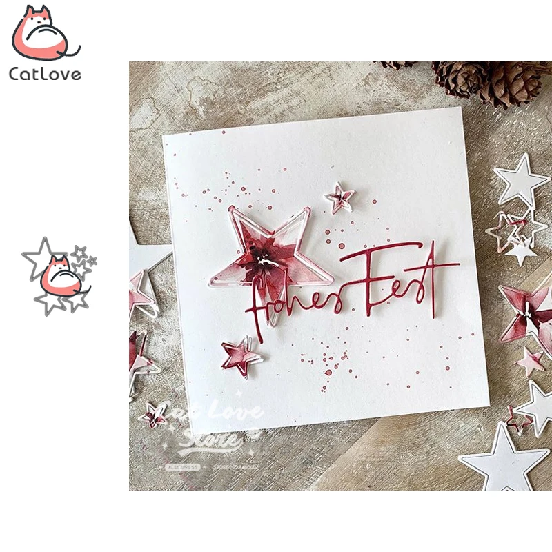 Звездная серия металлические режущие штампы трафарет для скрапбукинга