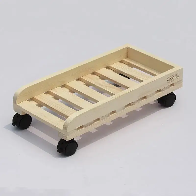 Solid wood computer host tray PC bracket Mobile cooling CPU holder |