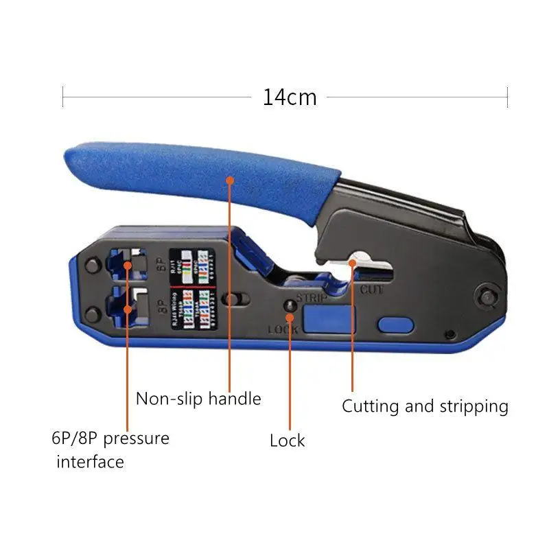 Dreamberg RJ45 инструмент сети Щипцы Обжимные Инструменты для зачистки Cuting Ethernet кабель