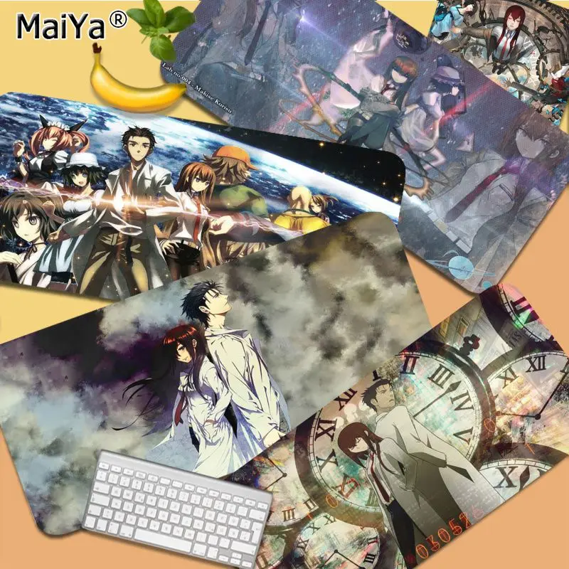 

Steins Gate High Quality Rubber Mouse Durable Desktop Mousepad Size For Game Keyboard Pad