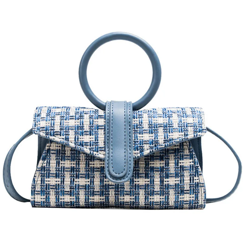 

Сумка через плечо женская, с ручкой, GQ128, плед-конверт