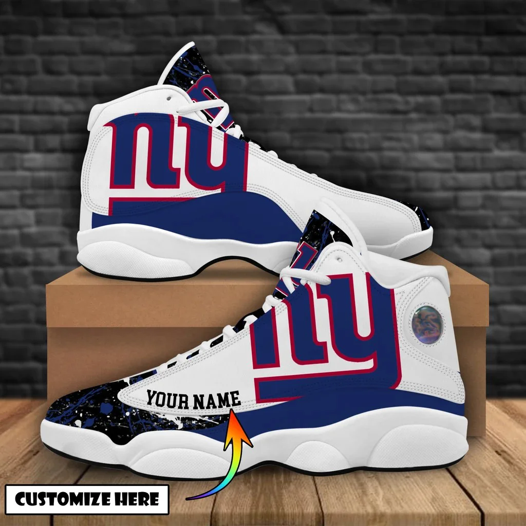 

New York Men Giants Lace-up Fashion High gang Sneakers Tennis Sports Basketball Shoes Exclusive Ankle Boots,Customize Your Name!