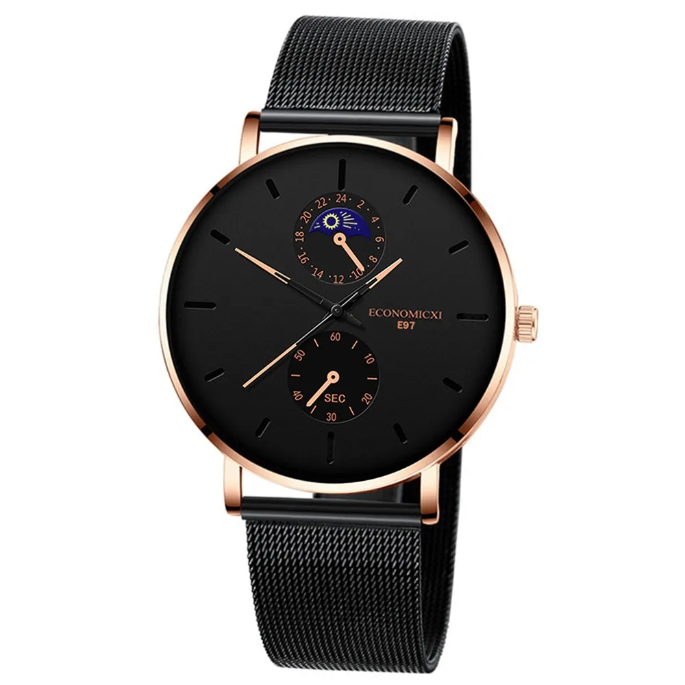 

2021 Mens Watches Women Quartz Watch Casual Slim Mesh Steel Waterproof Sport Watch relogio masculino watch men