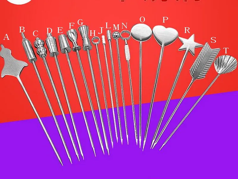 304 нержавеющая сталь металл креативный коктейль выбрать фруктовый знак мартини