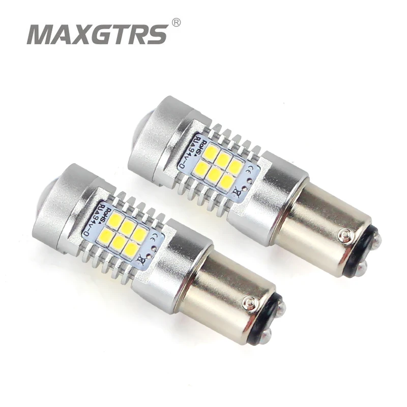 2x BA15D S25 1157 P21/5 Вт теплый белый стоп-лампа для автомобиля светодиодный светильник