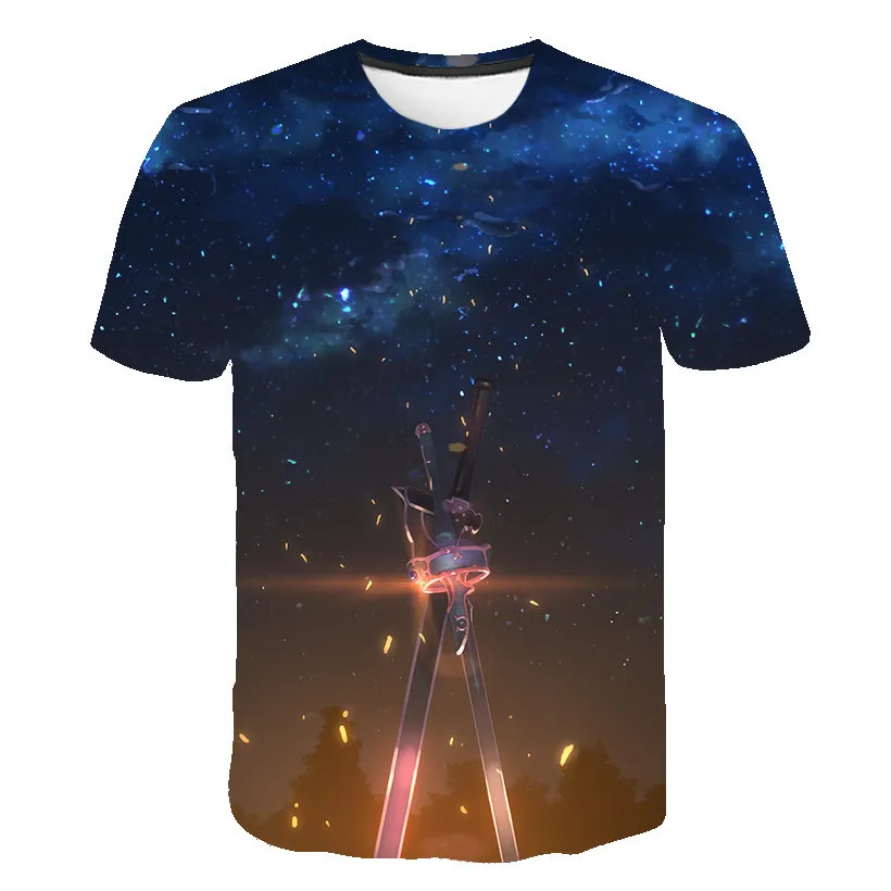 

Hot Summer 2021 Men's t shirt Stars Galaxy 3D Print Short-sleeve T-shirts Hip hop Sweet T-shirt Funny Casual Shirt Male 6XL